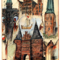 Lübeck - Multiview Illustration