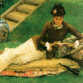 Dicey - The Nivel, A Lady in a Garden Reading a Book