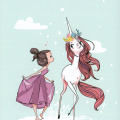 Unicorn with Girl