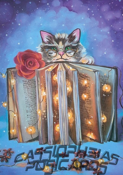 Cat with Book