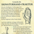 Signaturhand-Fraktur
