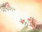 Squirrel + Robin