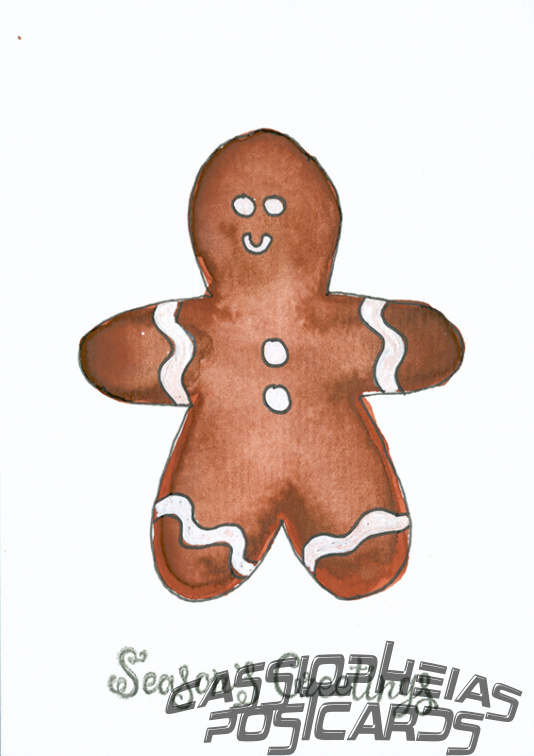 Watercolour: Gingerbread Man