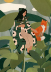 Woman with Fox
