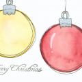 Watercolour: Christmas Baubles