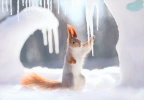 Squirrel with Icicles