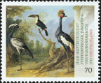 [2017] Pfefferfresser, Jungfernkranich und Haubenkranich in einer Landschaft (Jean-Baptiste Oudry)